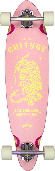 DUSTERS CULTURE LB SKATEBOARD COMPLETE 33" PINK/YEL