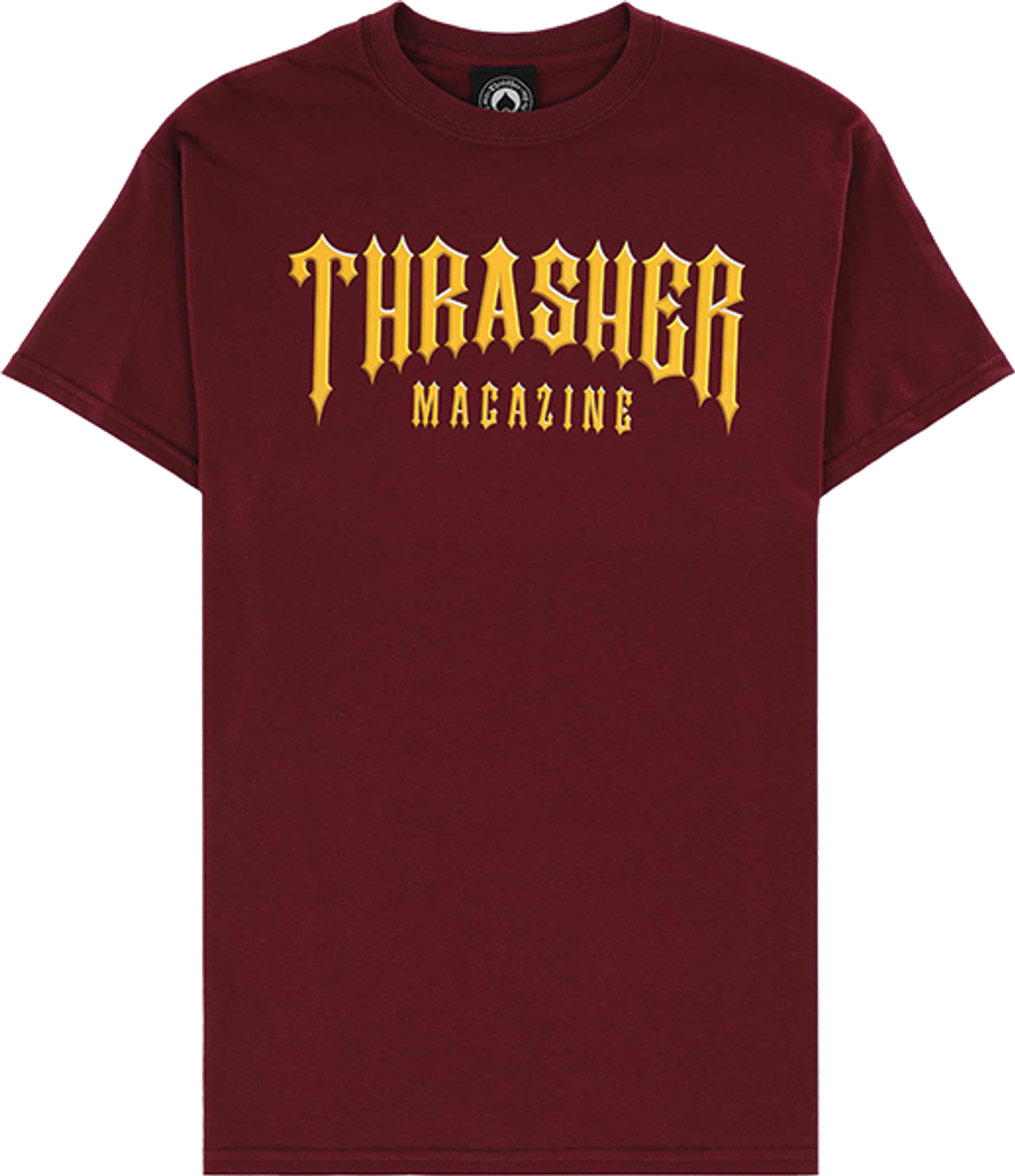 THRASHER LOW LOW LOGO SS TSHIRT LARGE  MAROON