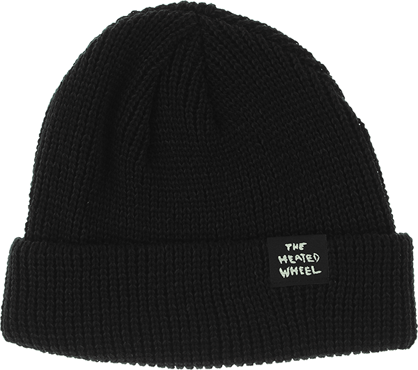 THE HEATED WHEEL STACKED BEANIE BLACK