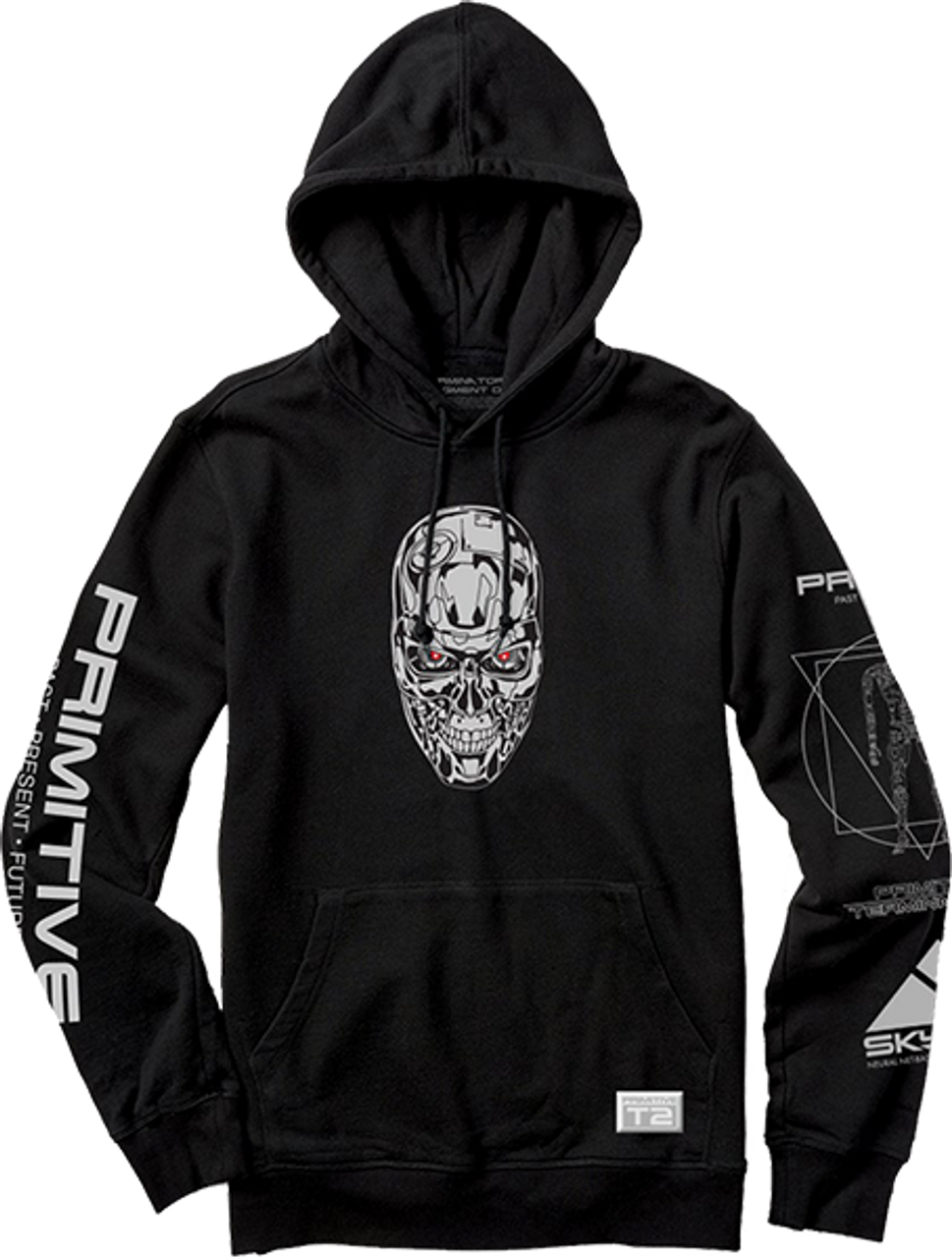 PRIMITIVE T2 SKYNET HOODIE MEDIUM BLACK