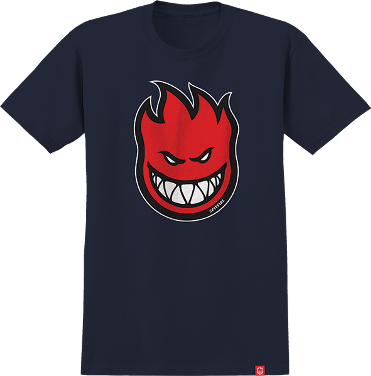 SPITFIRE BIGHEAD FILL YOUTH SS TSHIRT SMALL NAVY/RED