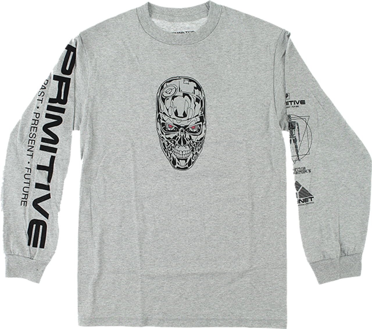 PRIMITIVE SKYNET LS SMALL HTH GRY