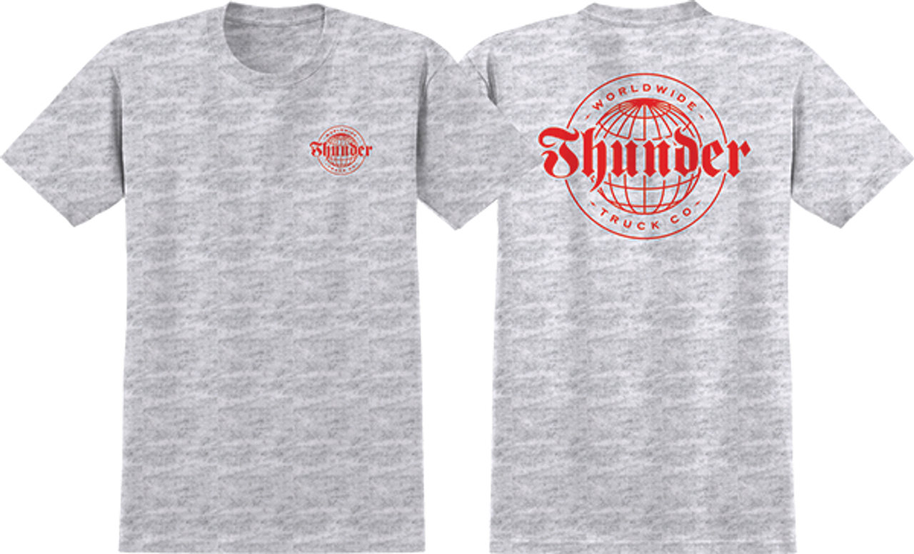 ★COMPAKT RECORD BAR★ Do Not Be Late Thunder Tshirt Light Thunder Worldwide Dbl Ss Tshirt Medium Ash/Red