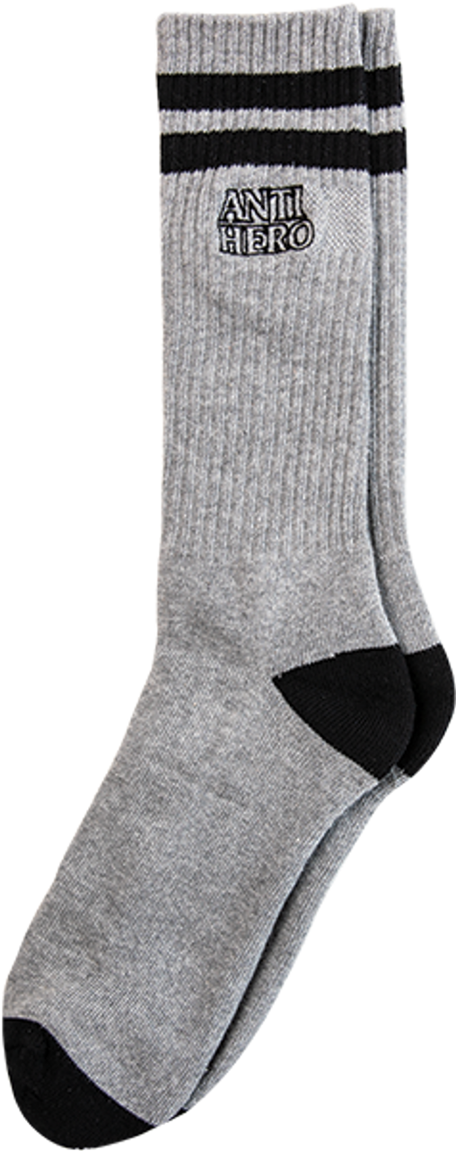 ANTI HERO BLACKHERO OUTLINE CREW SOCK GREY/BLK