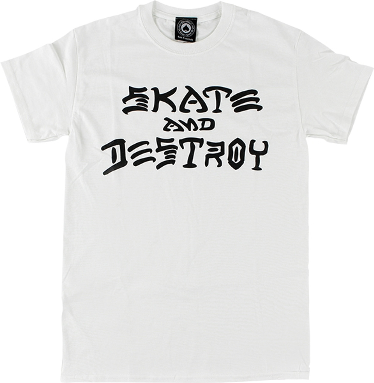 THRASHER SKATE & DESTROY SS Tshirt SMALL WHITE