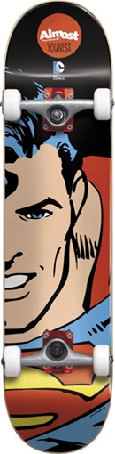 ALMOST YOUNESS SUPERMAN SPLITFACE SKATEBOARD COMPLETE-7.3