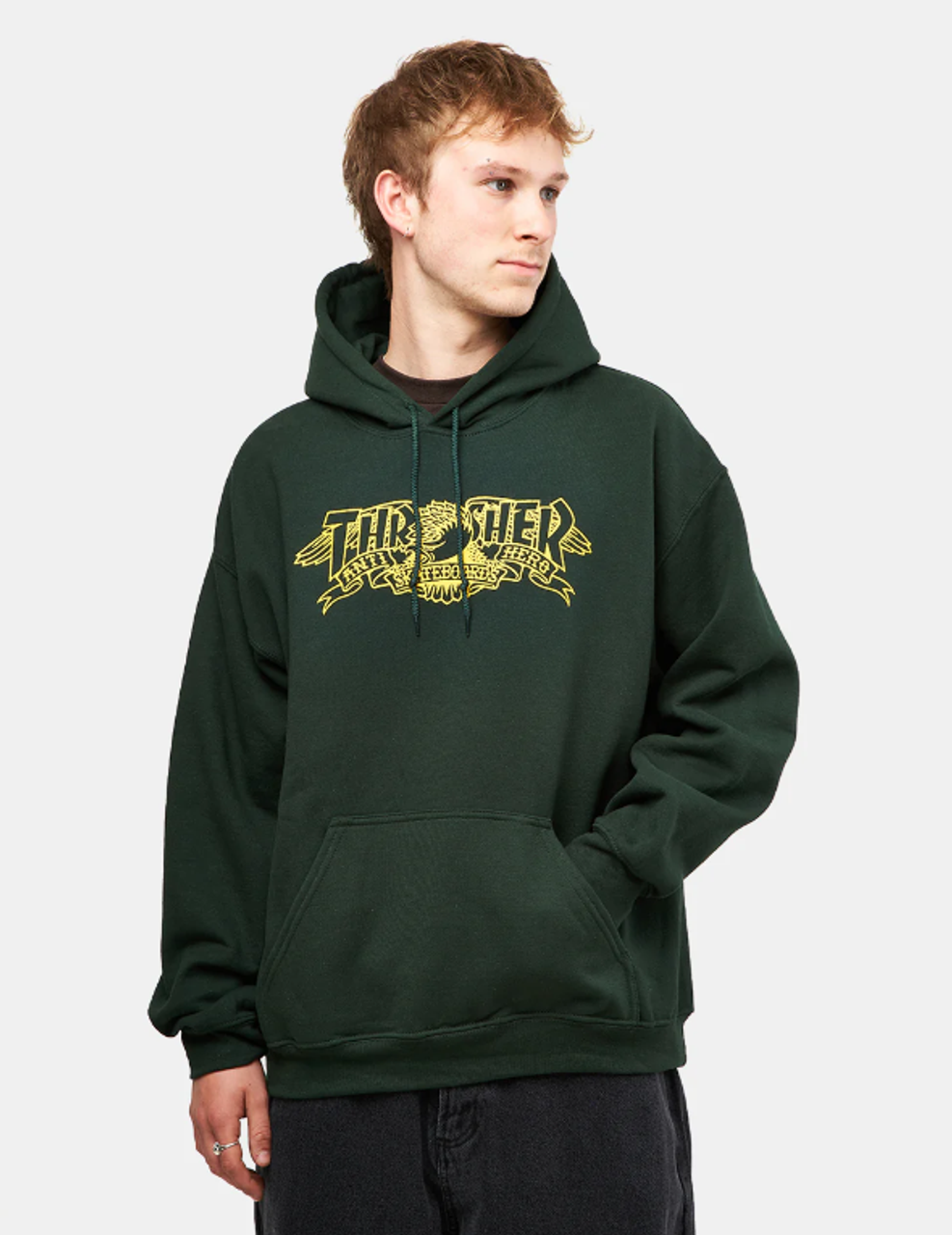 Thrasher Anti Hero Mag Banner Hoodie Forest Green