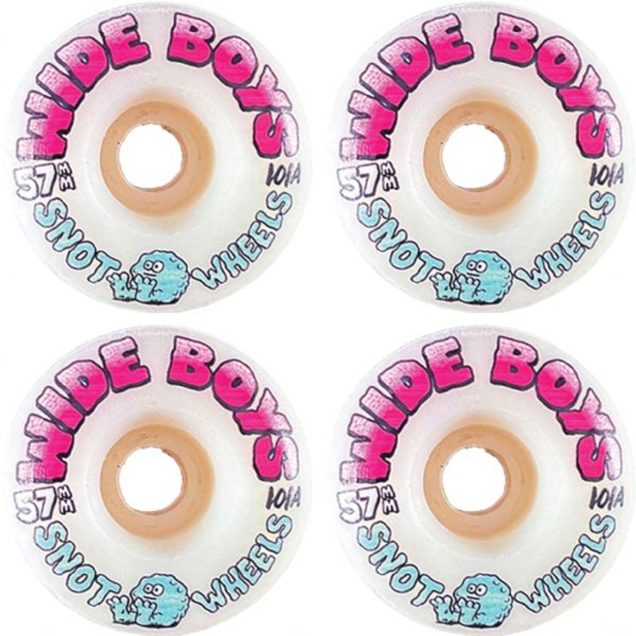 Snot Wide Boys Wheels Set White Glow 57mm 101a