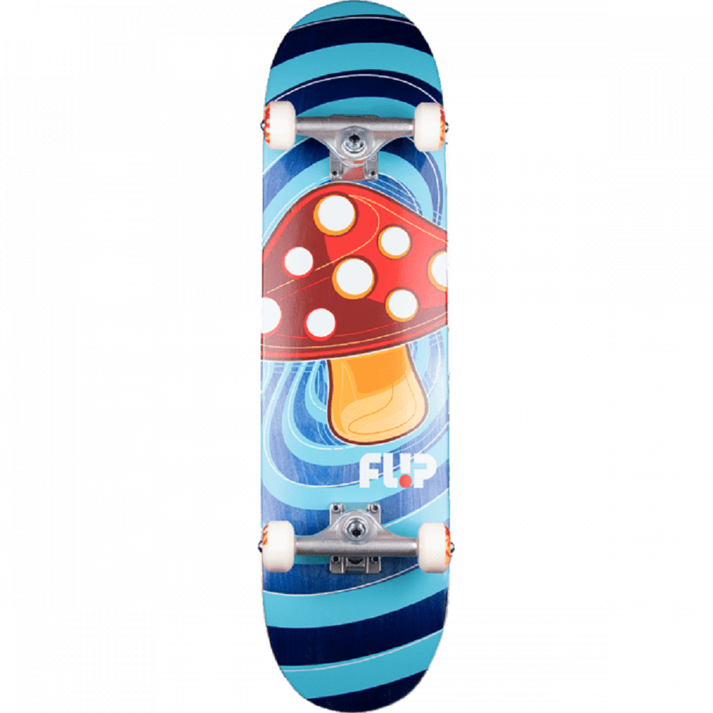 Flip Pop Shroom Skateboard Complete Blue 8.0