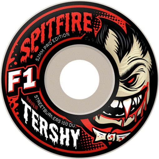 スケートボード Spitfire F1 Streetburner Mike Mo! 100DU Spitfire Tershy F1 Street Burners Monster 52Mm White Skateboard