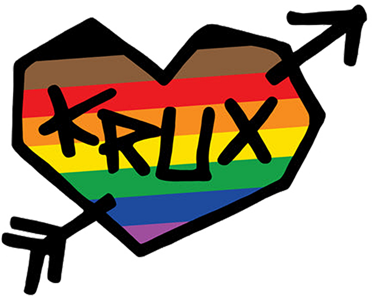 KRUX RAINBOW 2 MYLAR DECAL 3X2.4 RAINBOW STICKER