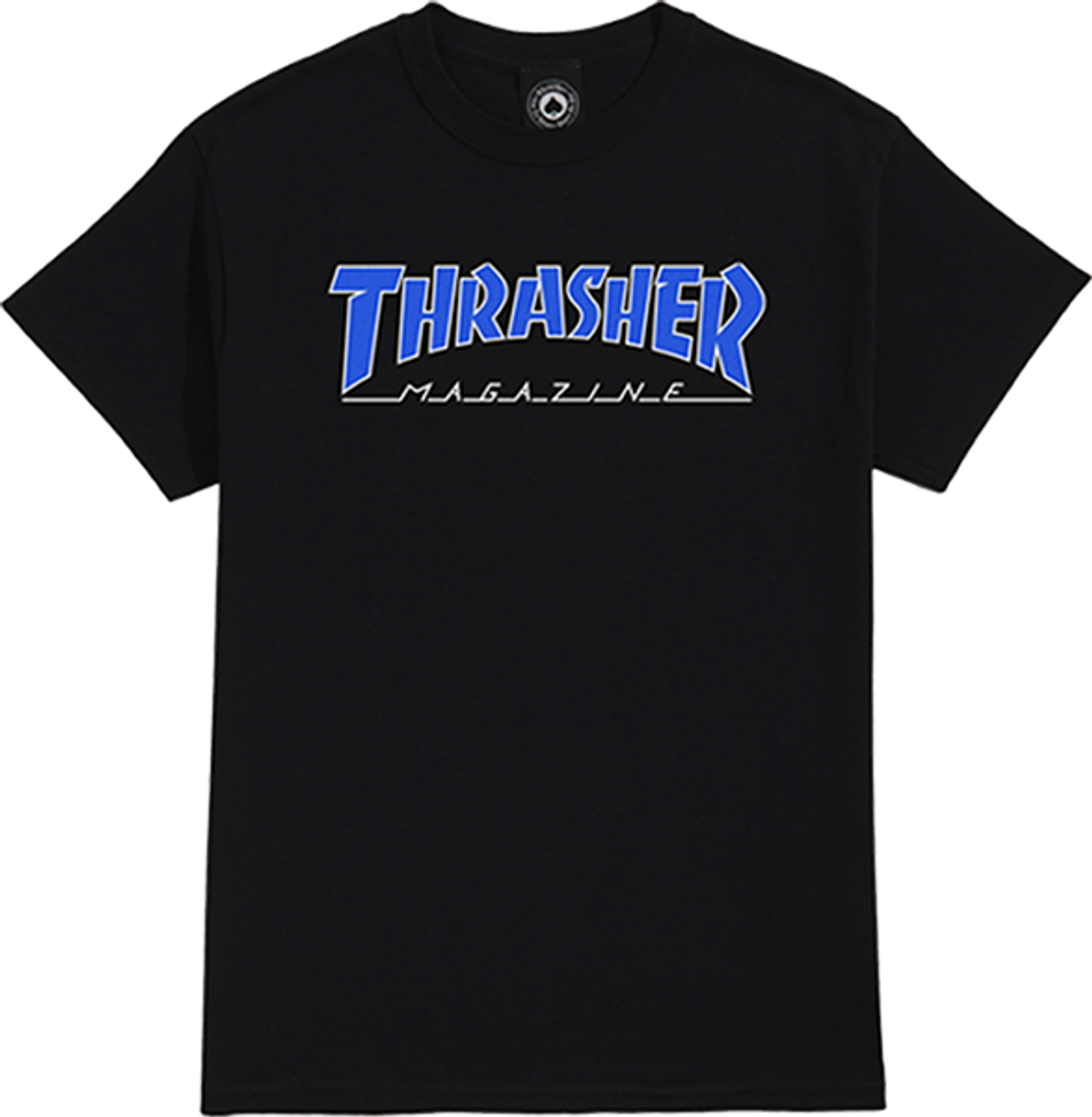 THRASHER OUTLINE SS TSHIRT MEDIUM BLACK/BLUE