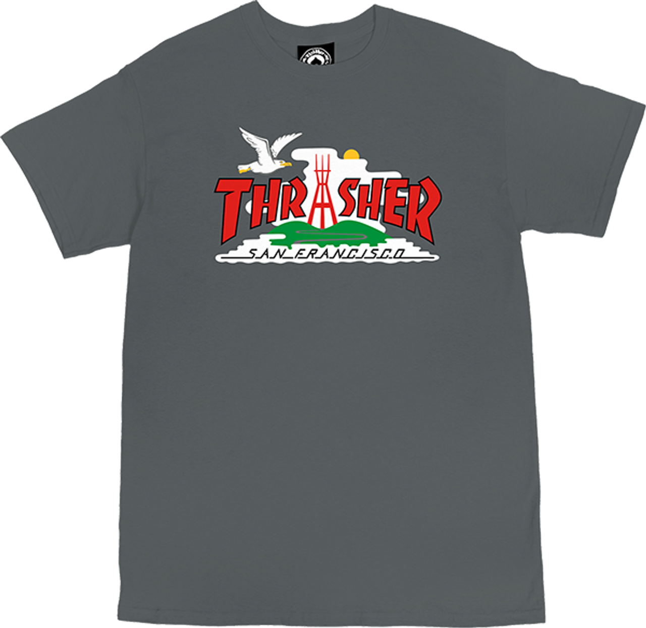 THRASHER THE CITY SS TSHIRT SMALL CHARCOAL