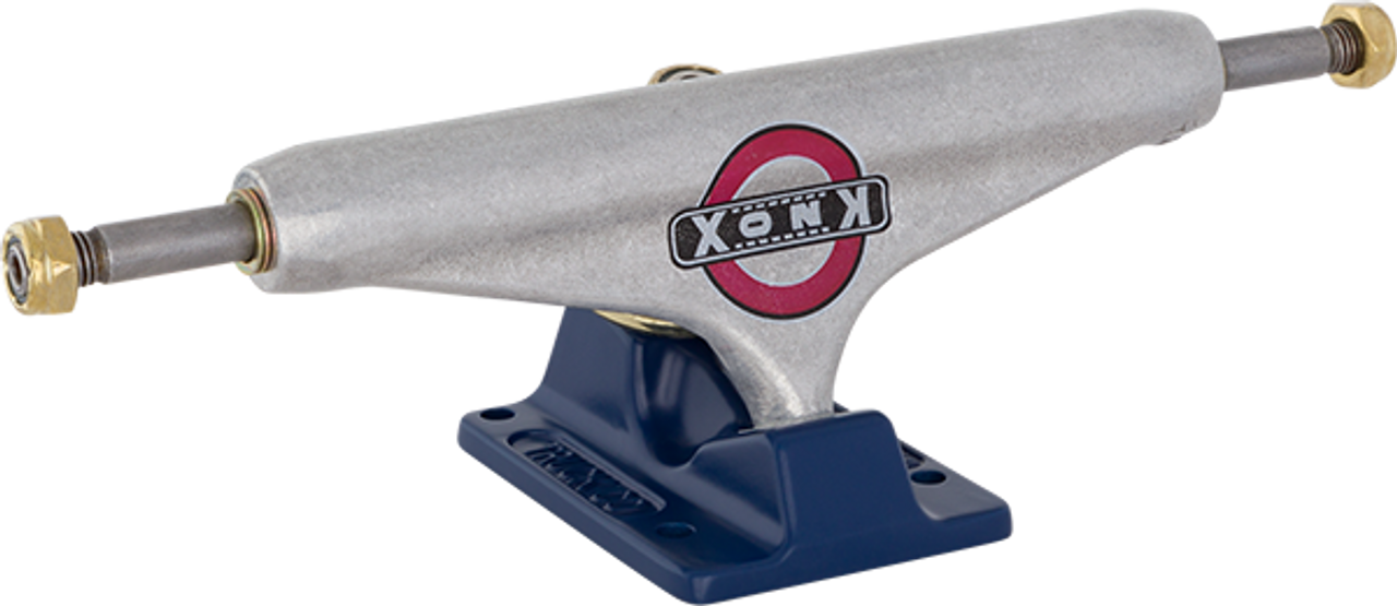 INDEPENDENT KNOX STD FORGED HOLLOW 129MM SIL/BLUE TRUCKS SET