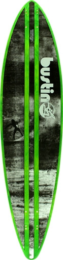 BUSTIN SURF PINTAIL 38 FIRE+WATER LONGBOARD SKATEBOARD DECK-9.2x38