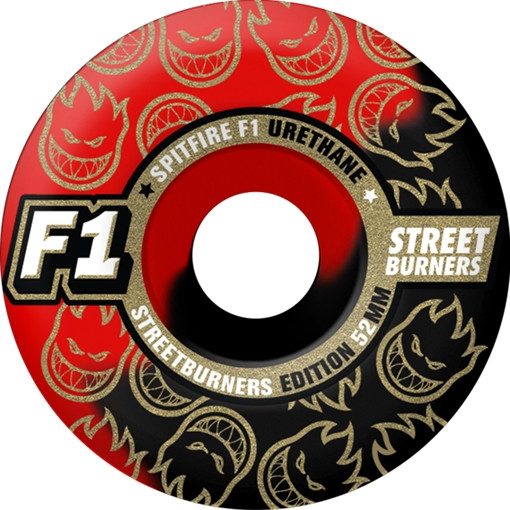 Spitfire F1sb Swirl 54Mm Blk/Red Skateboard Wheels | Boardparadise.com