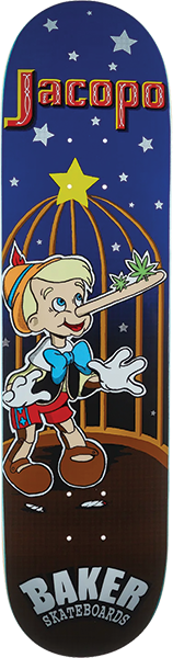 BAKER CAROZZI LIES SKATEBOARD DECK 8.0