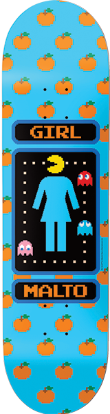 GIRL MALTO PAC-MAN SKATEBOARD DECK-8.25