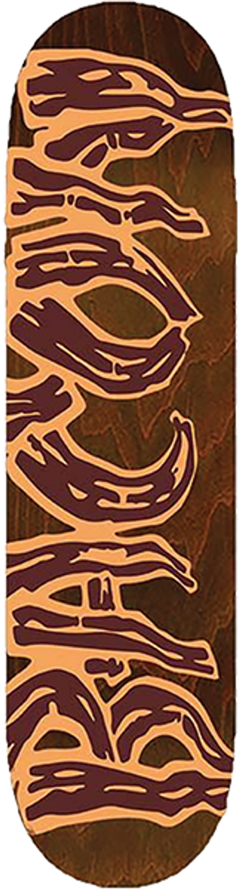 BACON LOGO SKATEBOARD DECK 8.25 ASST.STAIN/TAN/BROWN