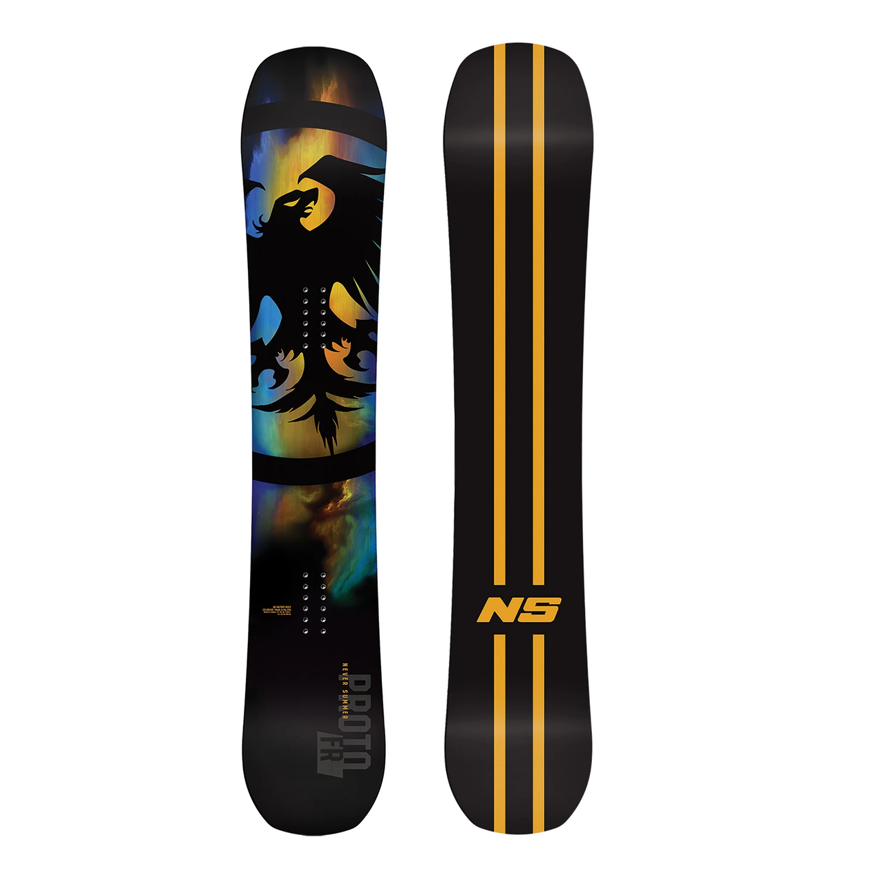 Never Summer Proto FR Snowboard 2025 Blue Yellow 161 WIDE
