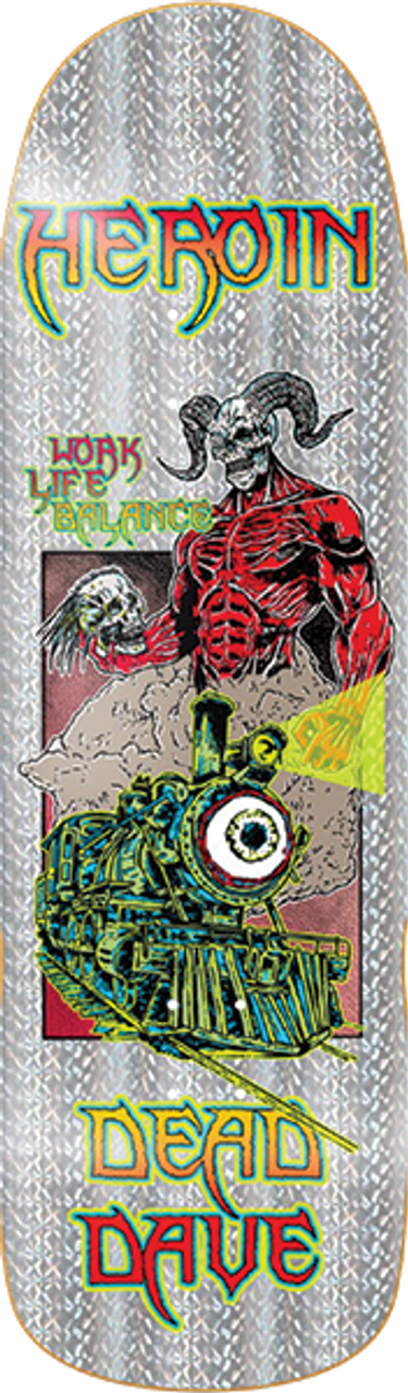 HEROIN DEAD DAVE HELLSCAPE SKATEBOARD DECK-10.1X32