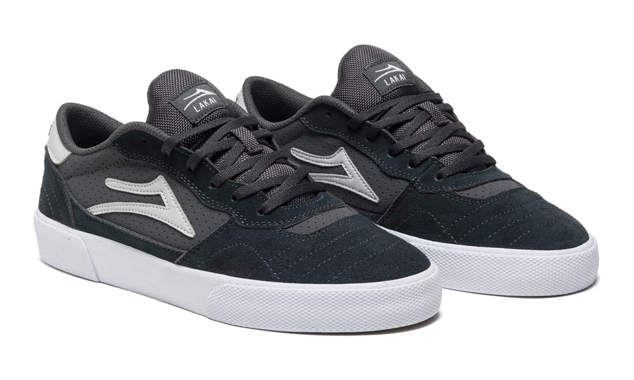 Lakai Cambridge Skate Shoes Charcoal Suede