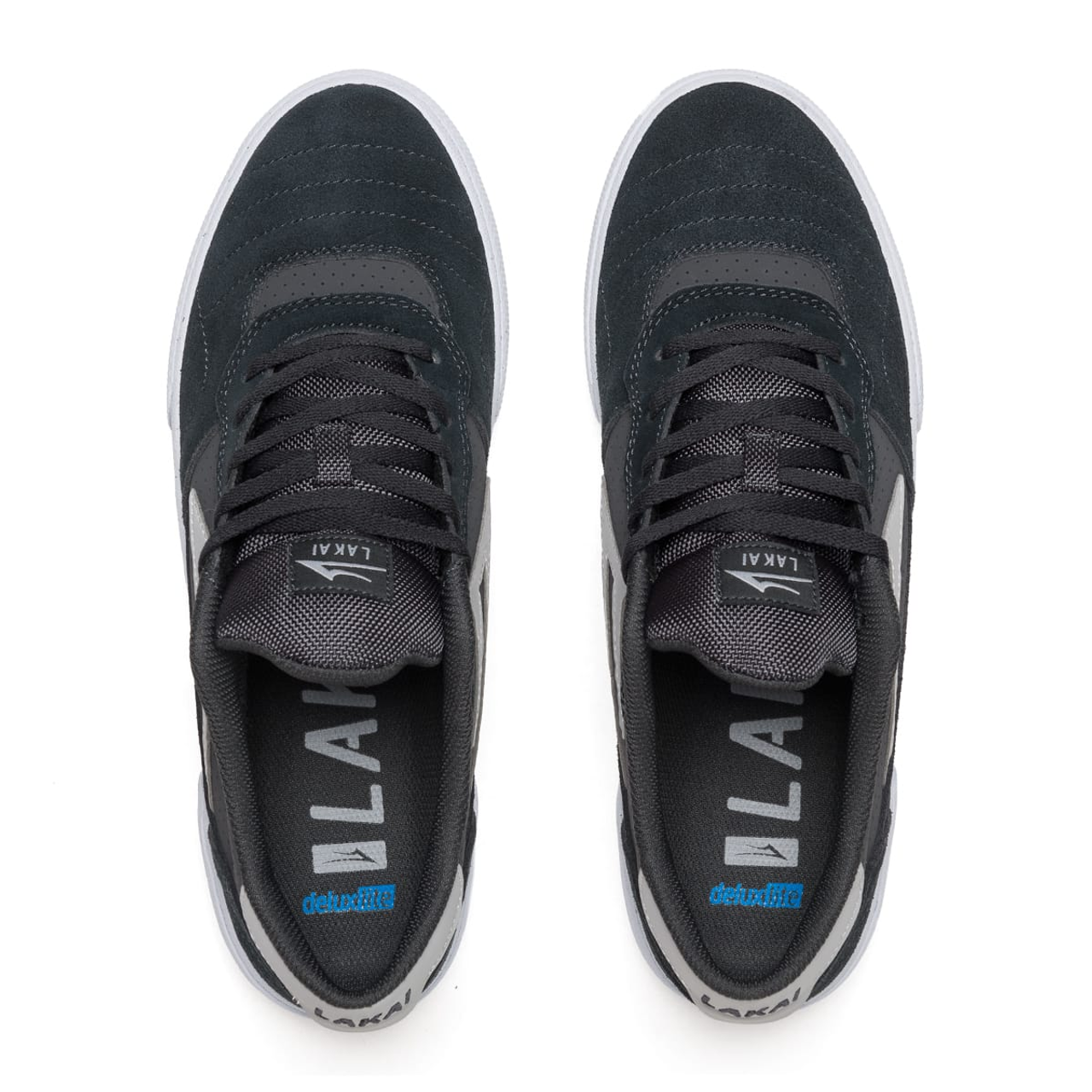Lakai Cambridge Skate Shoes Charcoal Suede