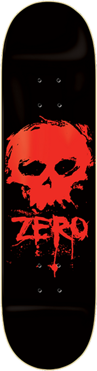 ZERO BLOOD SKULL SKATE DECK-8.0 BLK/RED