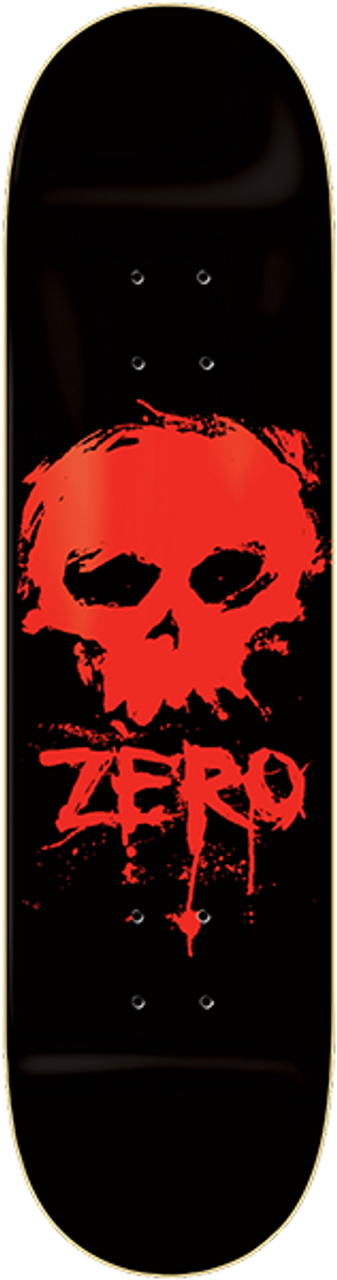 ZERO BLOOD SKULL SKATE DECK-8.25 BLK/RED