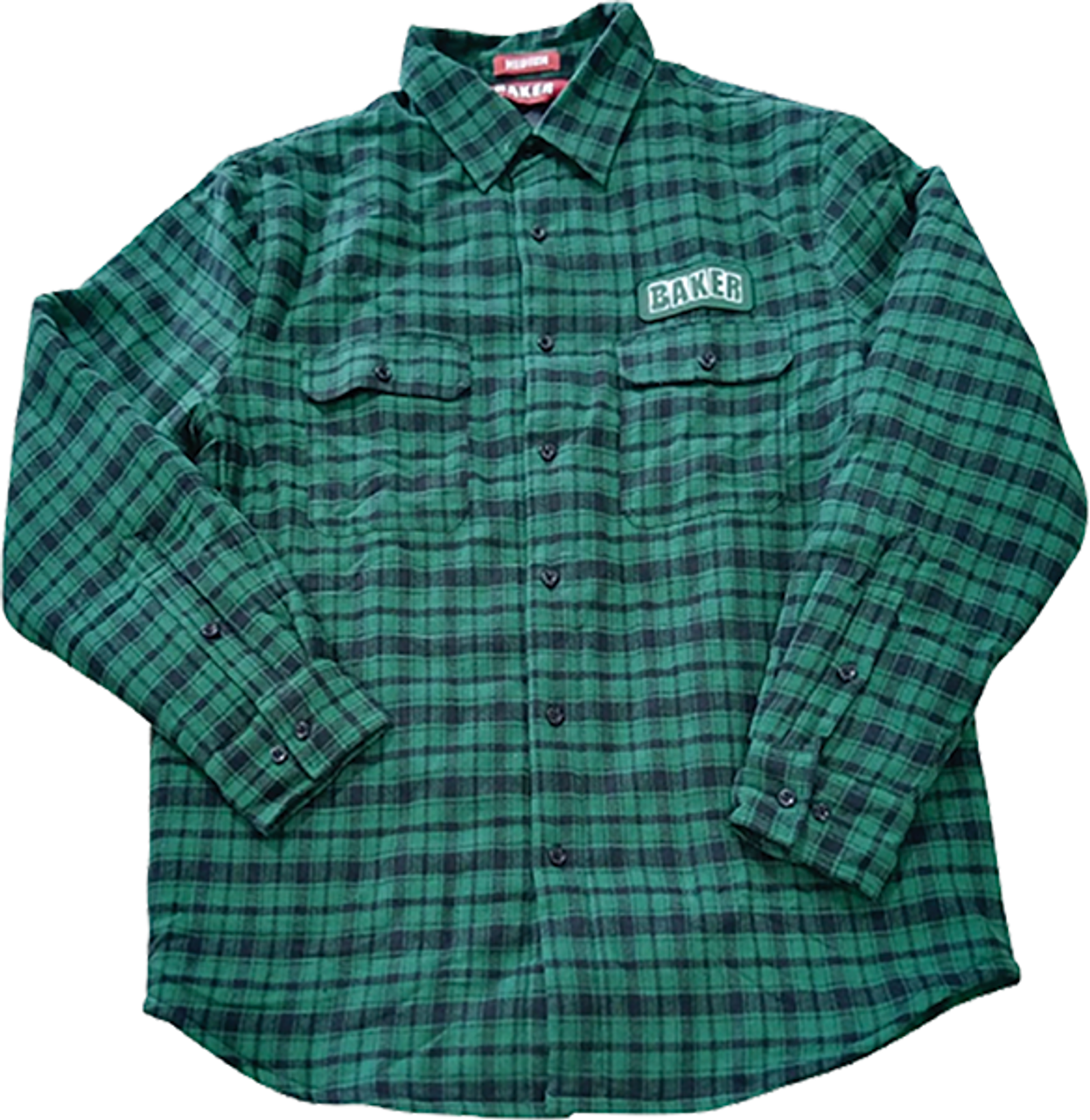 BAKER BRAND LOGO FLANNEL JACKET MEDIUM-GREEN