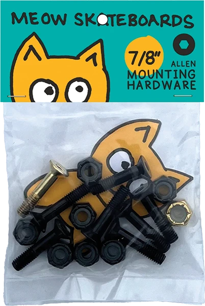 MEOW 7/8" ALLEN HARDWARE SET BLK/YEL