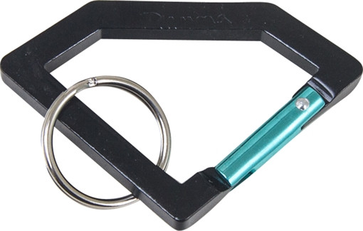 DIAMOND CARABINER ROCK KEYCHAIN BLK/DIAMOND BLUE