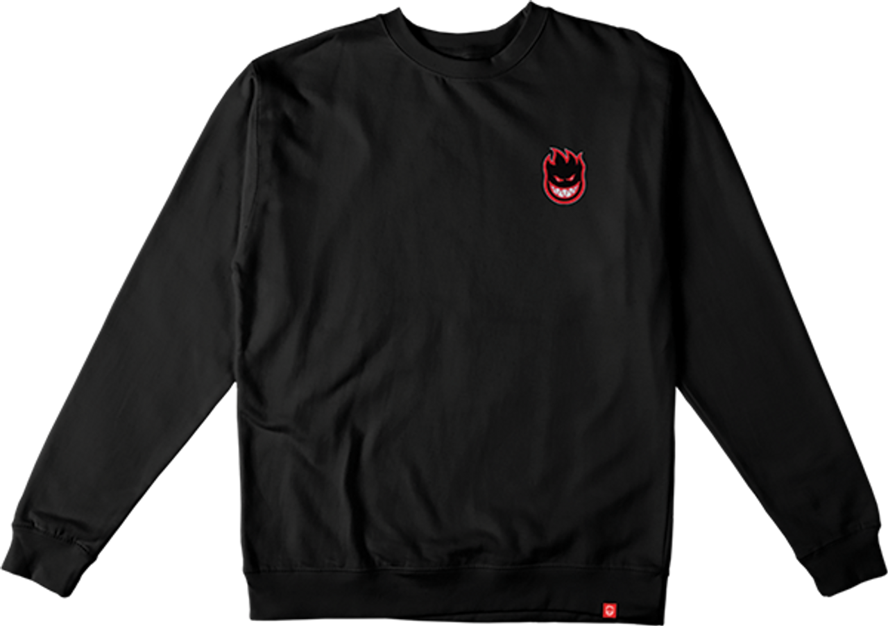 SPITFIRE LIL BIGHEAD FILL CREWNECK SWEATSHIRT MEDIUM-BLK/BLK/RED/WHT