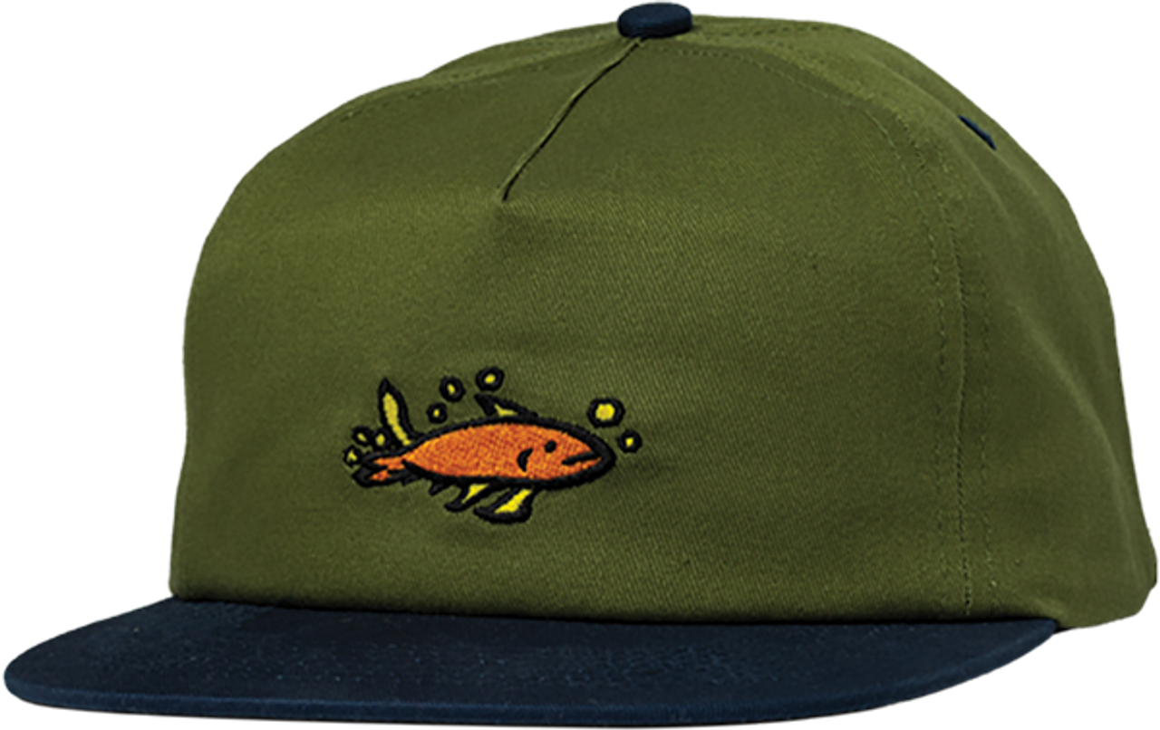KROOKED MERMAID FISH HAT ADJ-OLIVE/NAVY