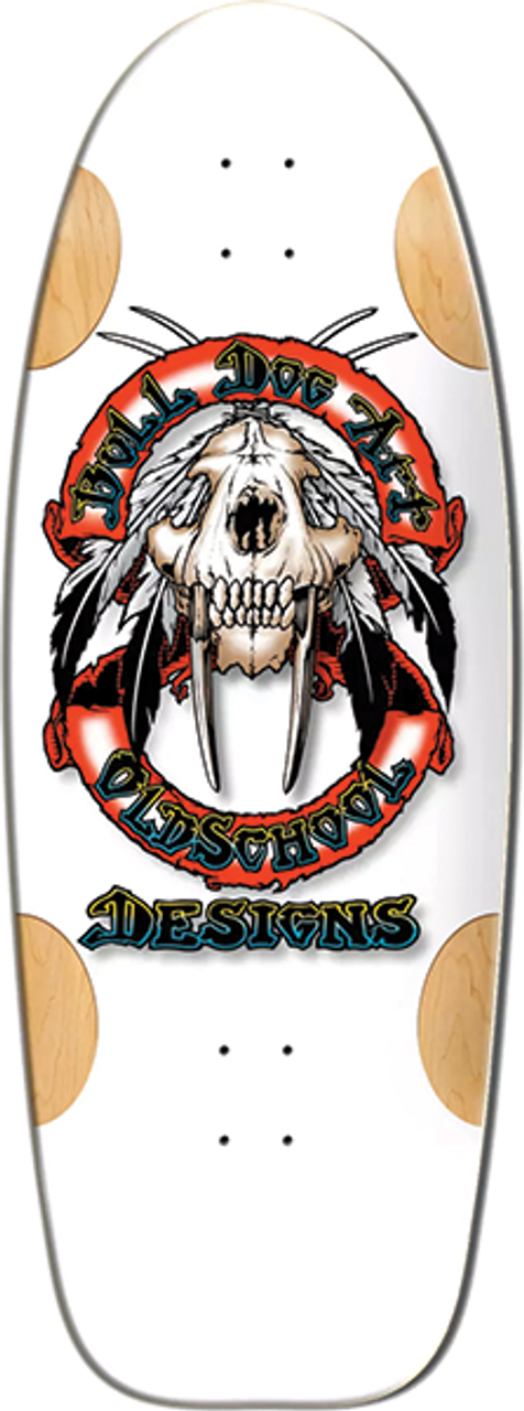 BULLDOG SABERTOOTH SKATEBOARD-11.87X33 WHT FORMICA