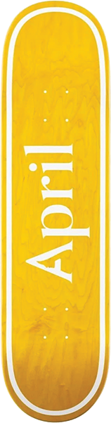 APRIL OG LOGO SKATEBOARD DECK 8.0 YELLOW