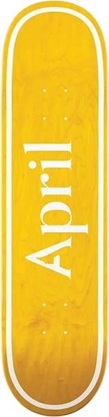 APRIL OG LOGO SKATEBOARD DECK 8.25 YELLOW