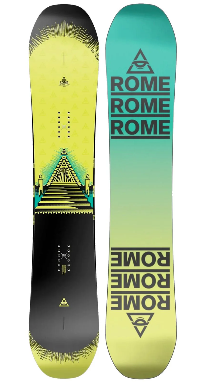 Rome Artifact Snowboard Yellow 150