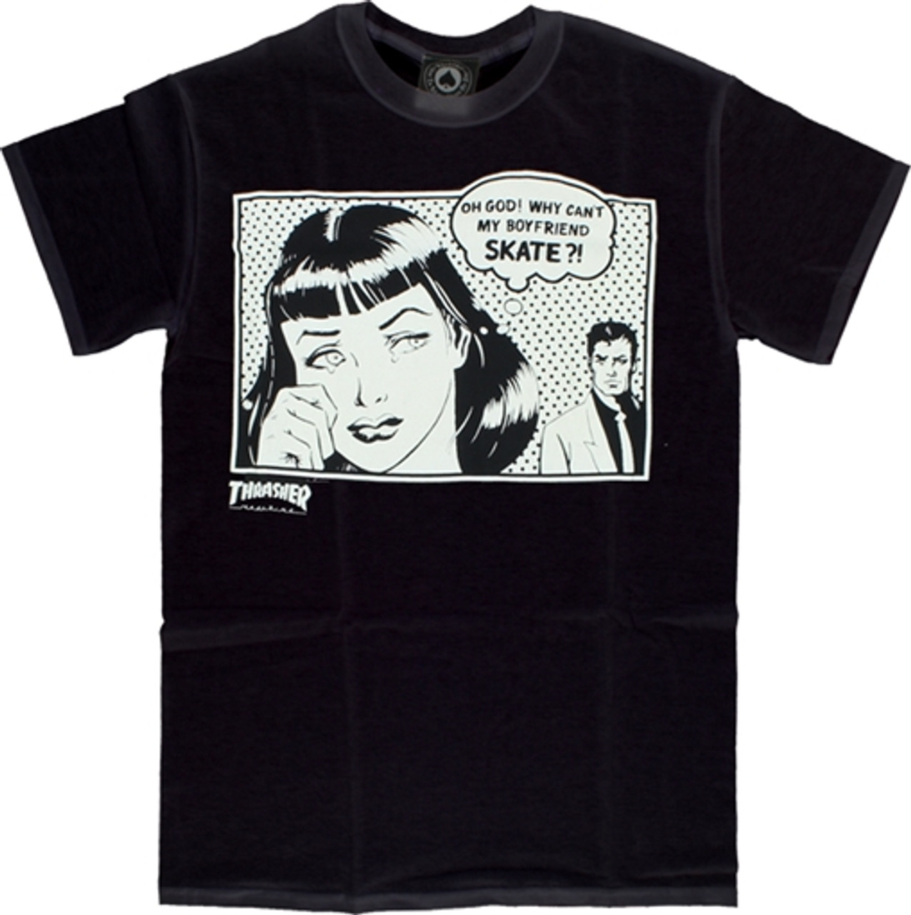 THRASHER BOYFRIEND SS TSHIRT SMALL BLACK