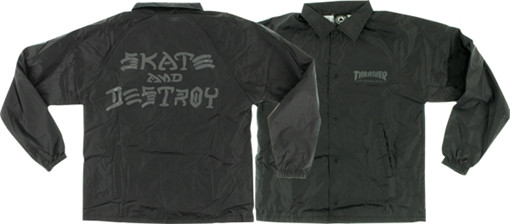 Thrasher Skate Destroy Coach Jacket Large Blk - Main Image