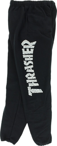THRASHER SKULLS SWEATPANTS LARGE  BLACK