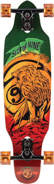 SECTOR 9 STRIKER MINI RASTA SKATEBOARD COMPLETE 8.75x33 sidewndr