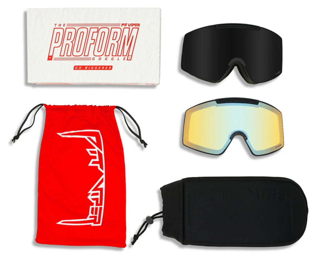 Pit Viper Proform Goggles Blacking Our Smoke Magnet Lens Large