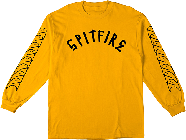 Spitfire Gonz Shmoo Longsleeve Tshirt Gold Black Small