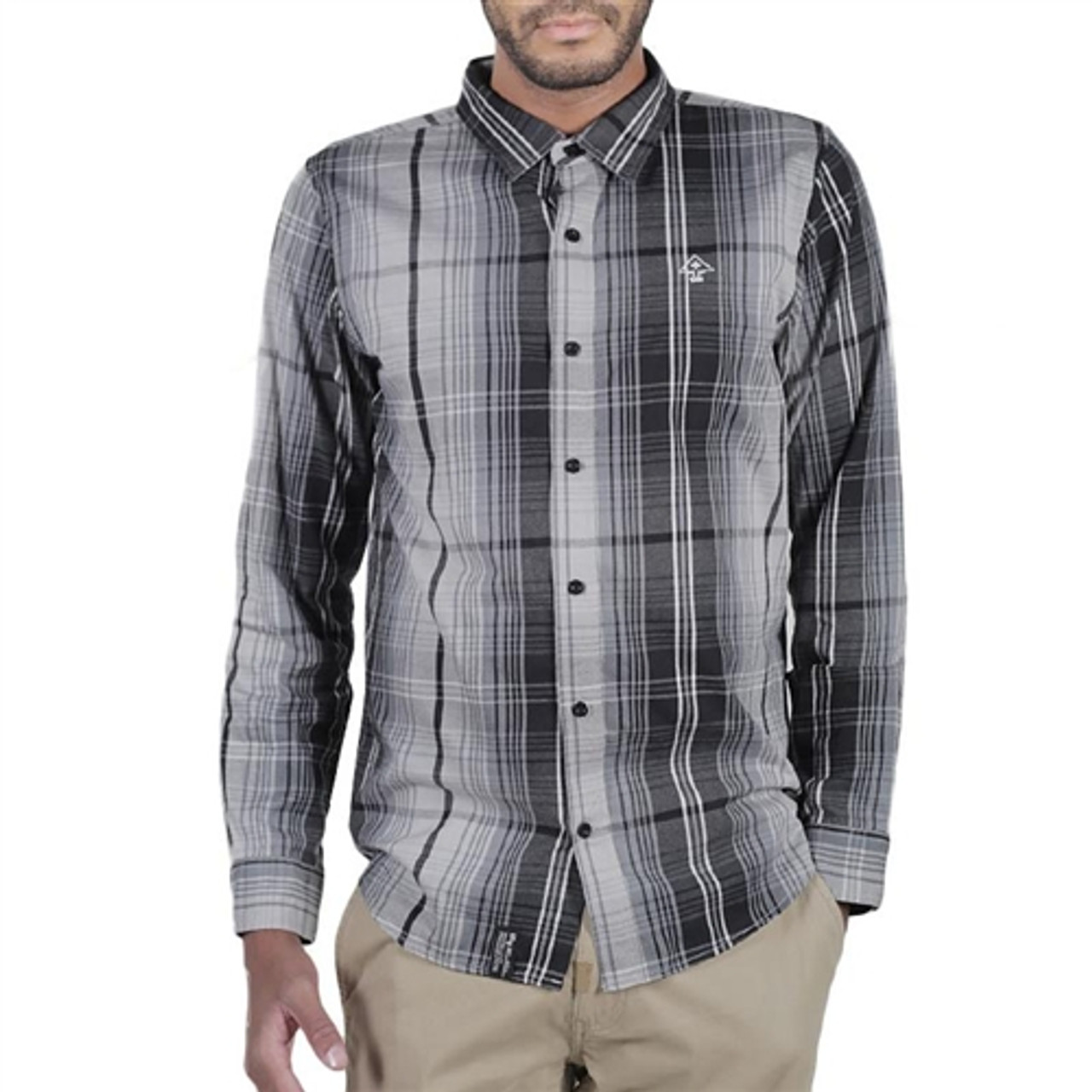 LRG Cult Classic LS Woven Shirt Ash