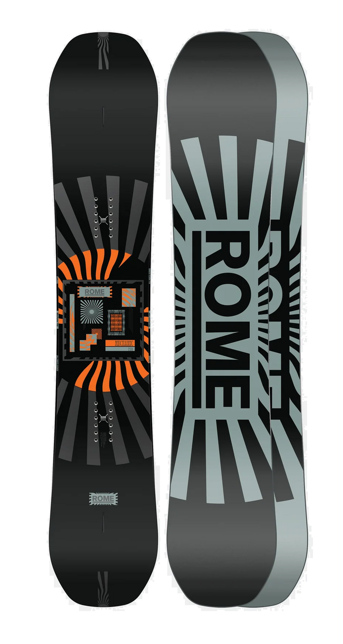 Rome Mechanic Snowboard 2427 Black Orange 156