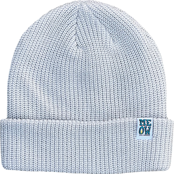 MEOW STACKED LOGO CUFF BEANIE CREAM