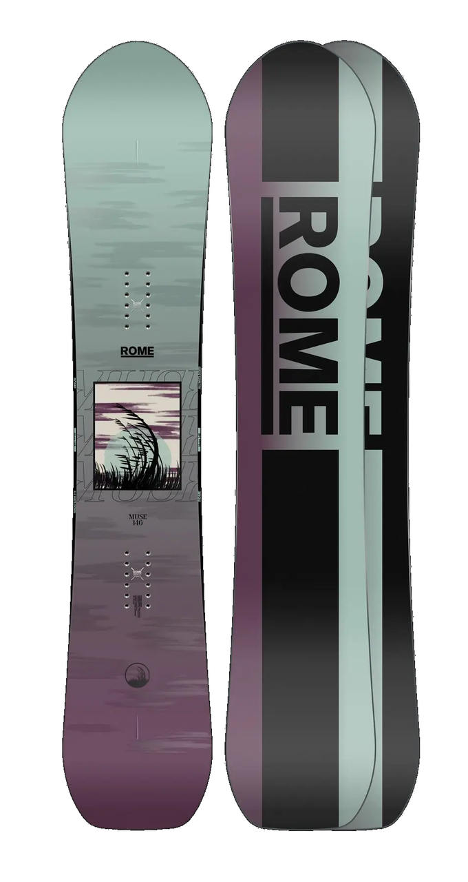 ROME Muse Snowboard Womens Black Green 146