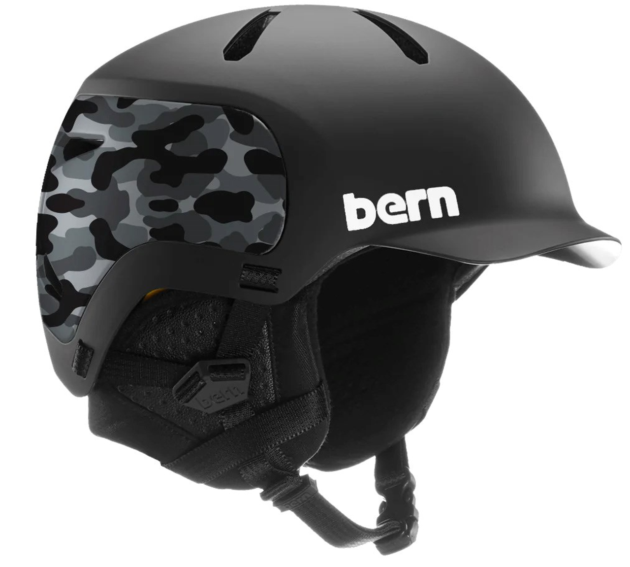 Bern Watts 2.0 MIPS Snow Helmet Black Camo Small