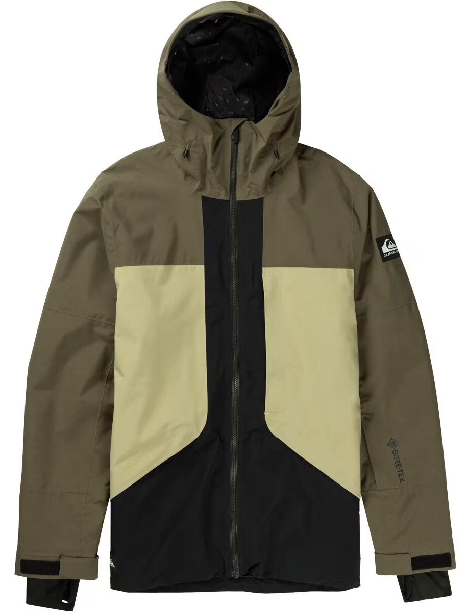 Quiksilver Forever Stretch GoreTex Snow Jacket Mens Canteen S